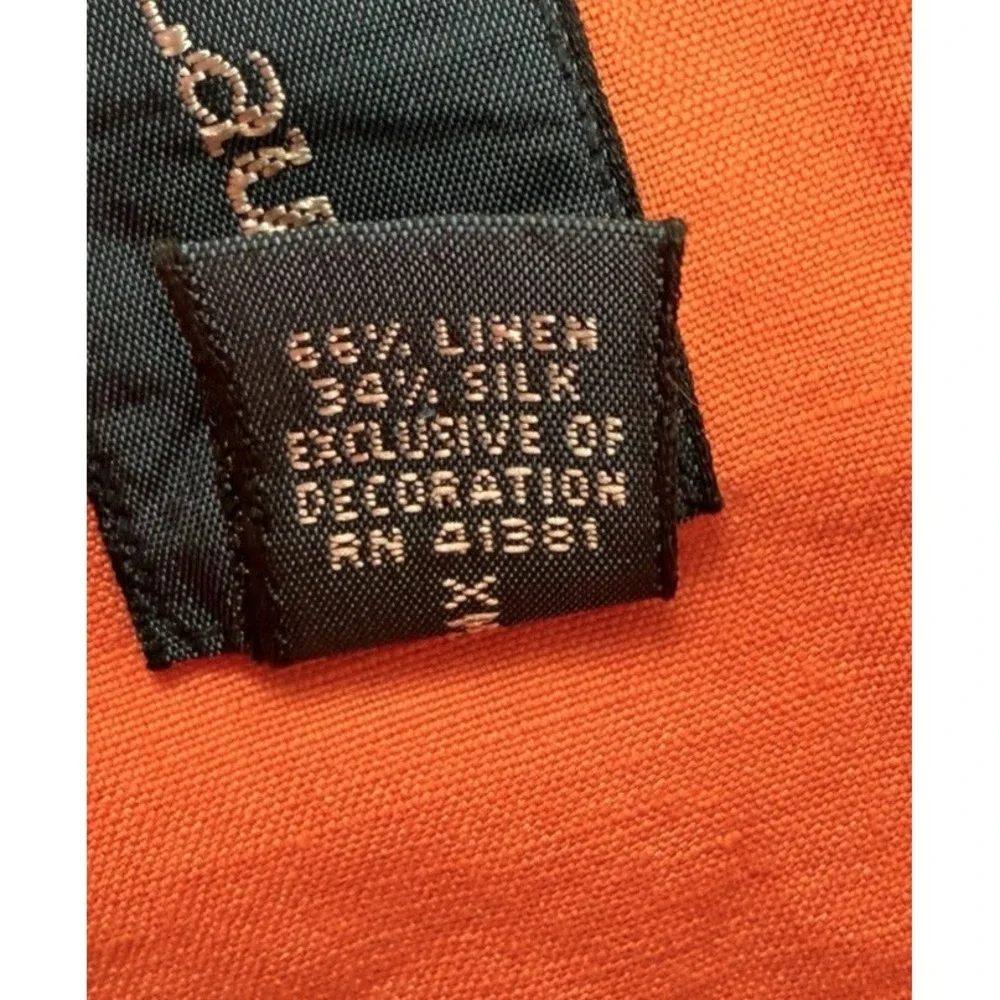 Polo Ralph Lauren Linen Silk‎ Shirt XL Orange Classic Fit Button Down Coastal